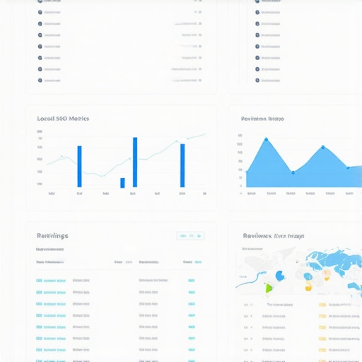 Unified Local SEO Dashboard for 2025 A sleek digital dashboard showing local SEO data including rankings, reviews, and maps analytics.