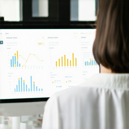 Person reviewing local SEO analytics on a digital dashboard