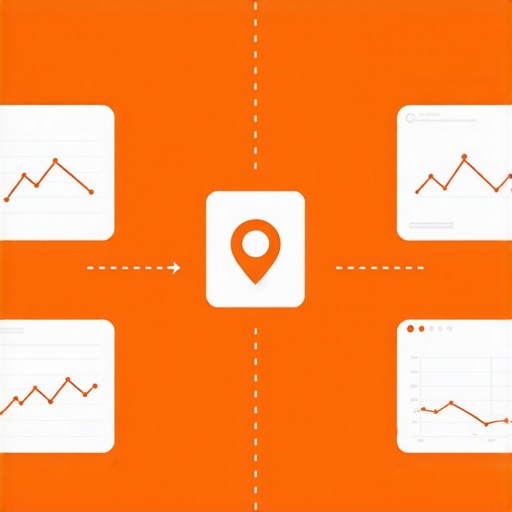 Diagram illustrating how Maps analytics, GMB insights, and ranking tools connect in a centralized dashboard