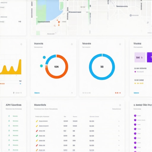Screenshot of local SEO dashboard displaying maps analytics and keyword rankings