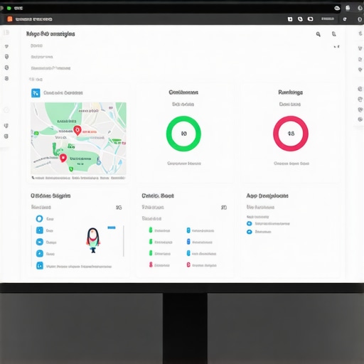 Screenshot of an SEO dashboard showing analytics and performance metrics for local SEO.