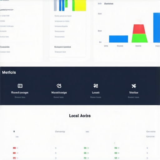 A screenshot of a comprehensive local SEO dashboard with charts and graphs
