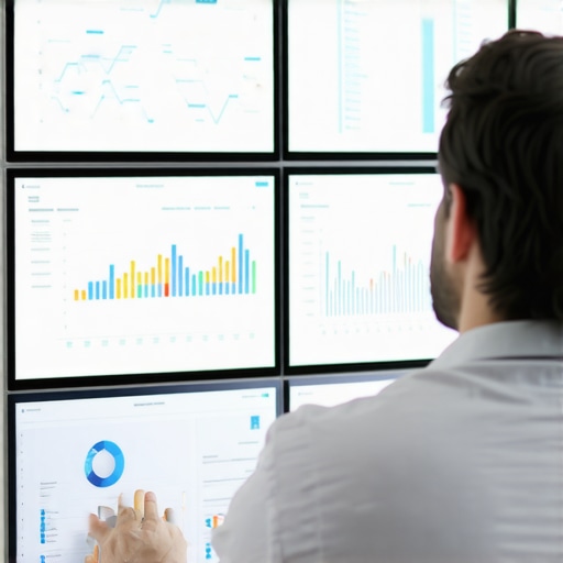 Deep Dive into Local SEO Analytics A professional analyzing multiple screens with local SEO data and maps