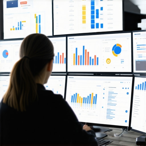 Person reviewing multiple analytics dashboards for local SEO performance