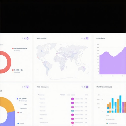 A detailed dashboard highlighting maps analytics and KPIs