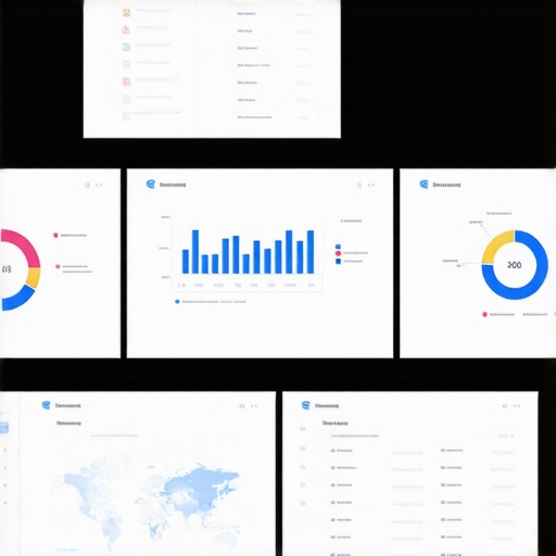 A modern workspace with multiple screens displaying maps analytics, KPI dashboards, and ranking data, illustrating ongoing tool maintenance.