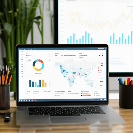 Screenshot of SEO analytics dashboards and maps analytics tools on a computer screen.