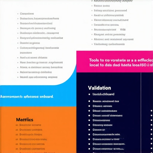 Infographic showing steps for creating an effective local SEO KPI dashboard.