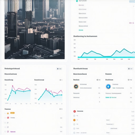 A screenshot of a digital marketing dashboard showing maps and KPI charts