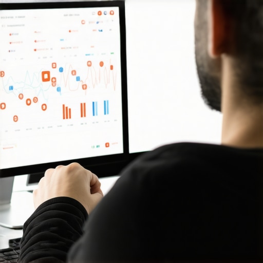 Individual analyzing digital maps and analytics dashboards to spot errors in local SEO data.