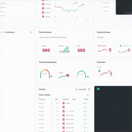 Person monitoring SEO dashboards and maps analytics on multiple screens, emphasizing ongoing maintenance.